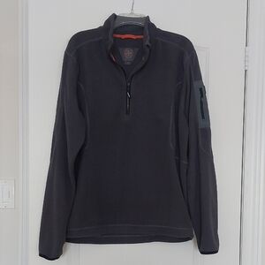 Mondetta Black Fleece Quarter-Zip with Red Trim